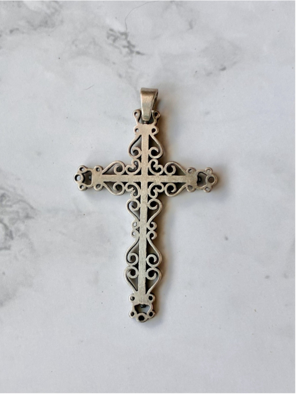 James Avery RETIRED Sterling Silver Ornate Cross Pendant Charm